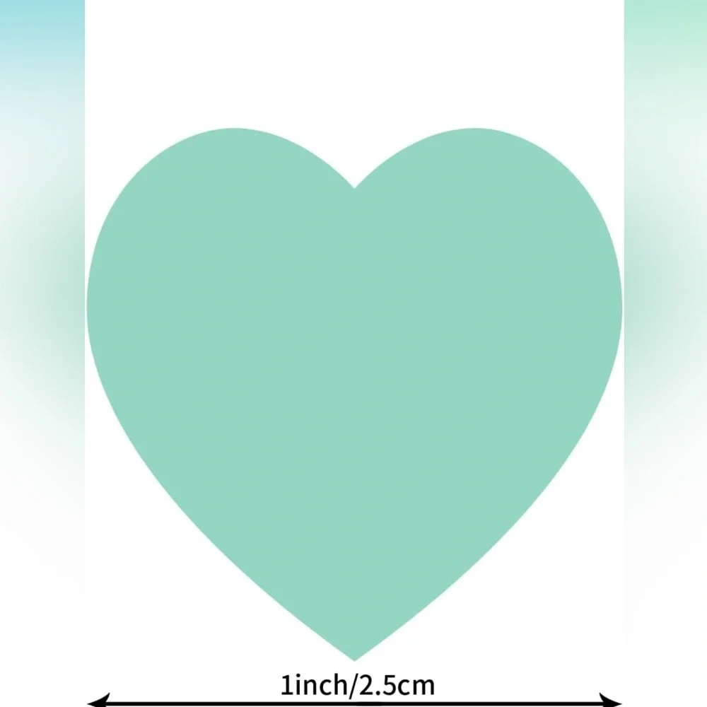 Roll Aqua Heart Stickers Self-Adhesive Cute Style Love Pattern STICKER